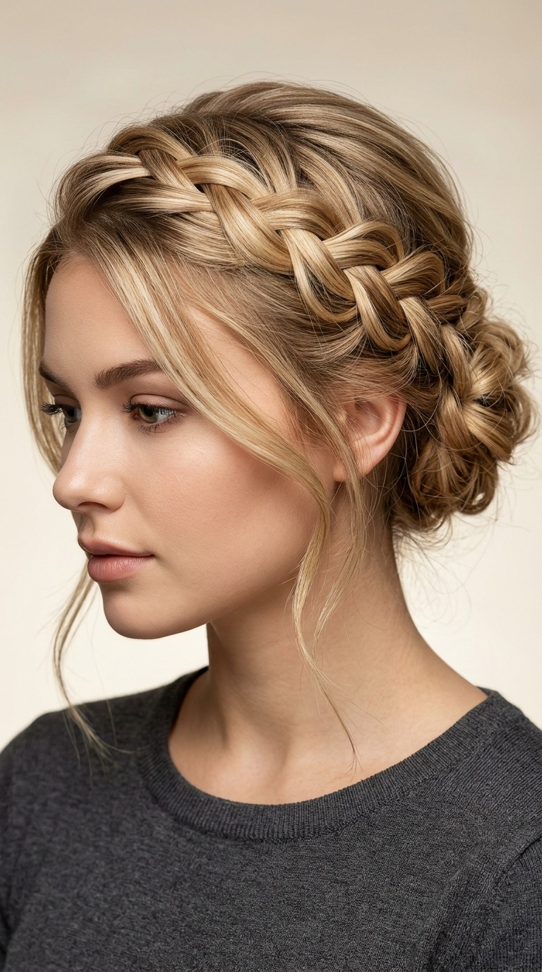 The Waterfall Braid Updo