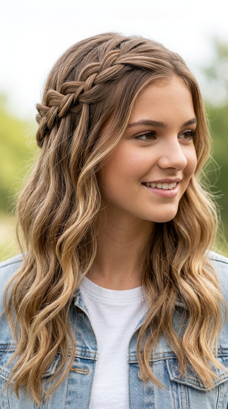 The Waterfall Braid with Loose Waves