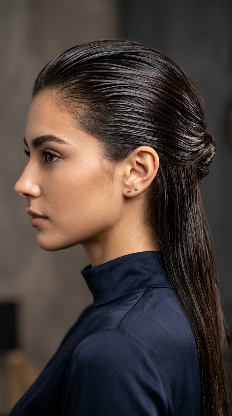 The Wet-Look Sculpted Back