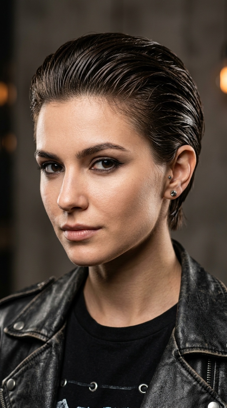 The Wet Look Slick-Back