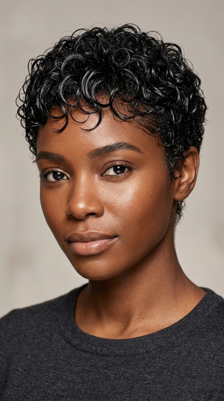 The Wet-Look Textured Pixie
