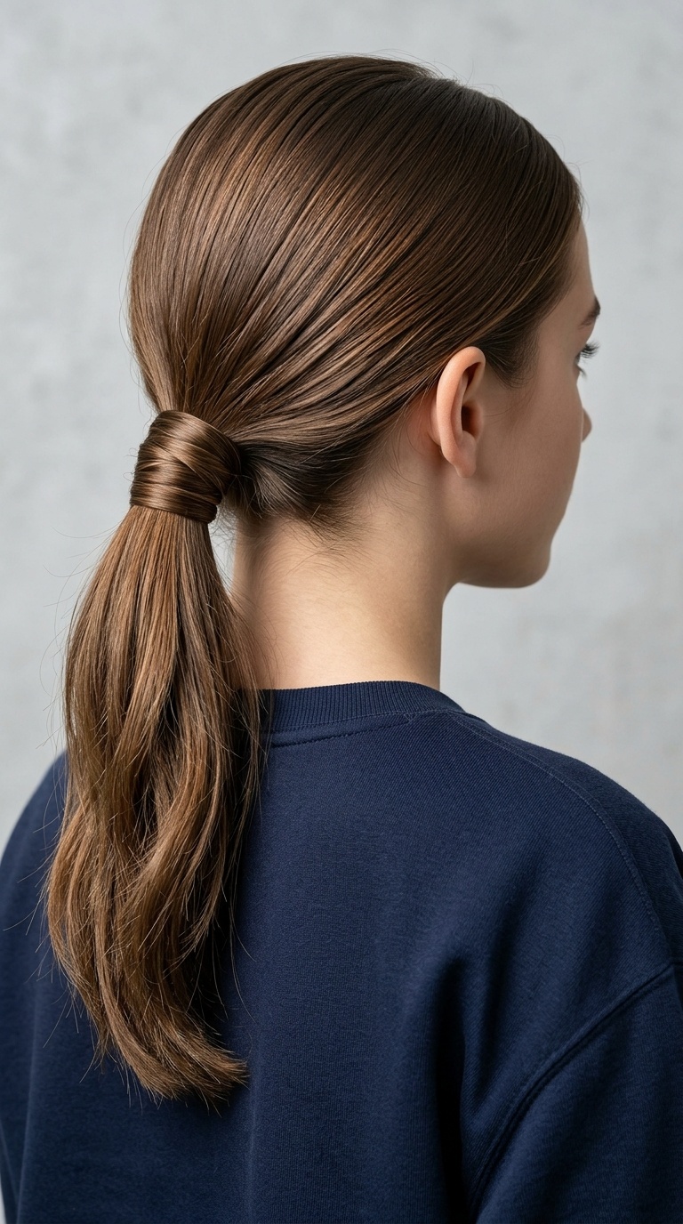 The Wrapped Low Ponytail