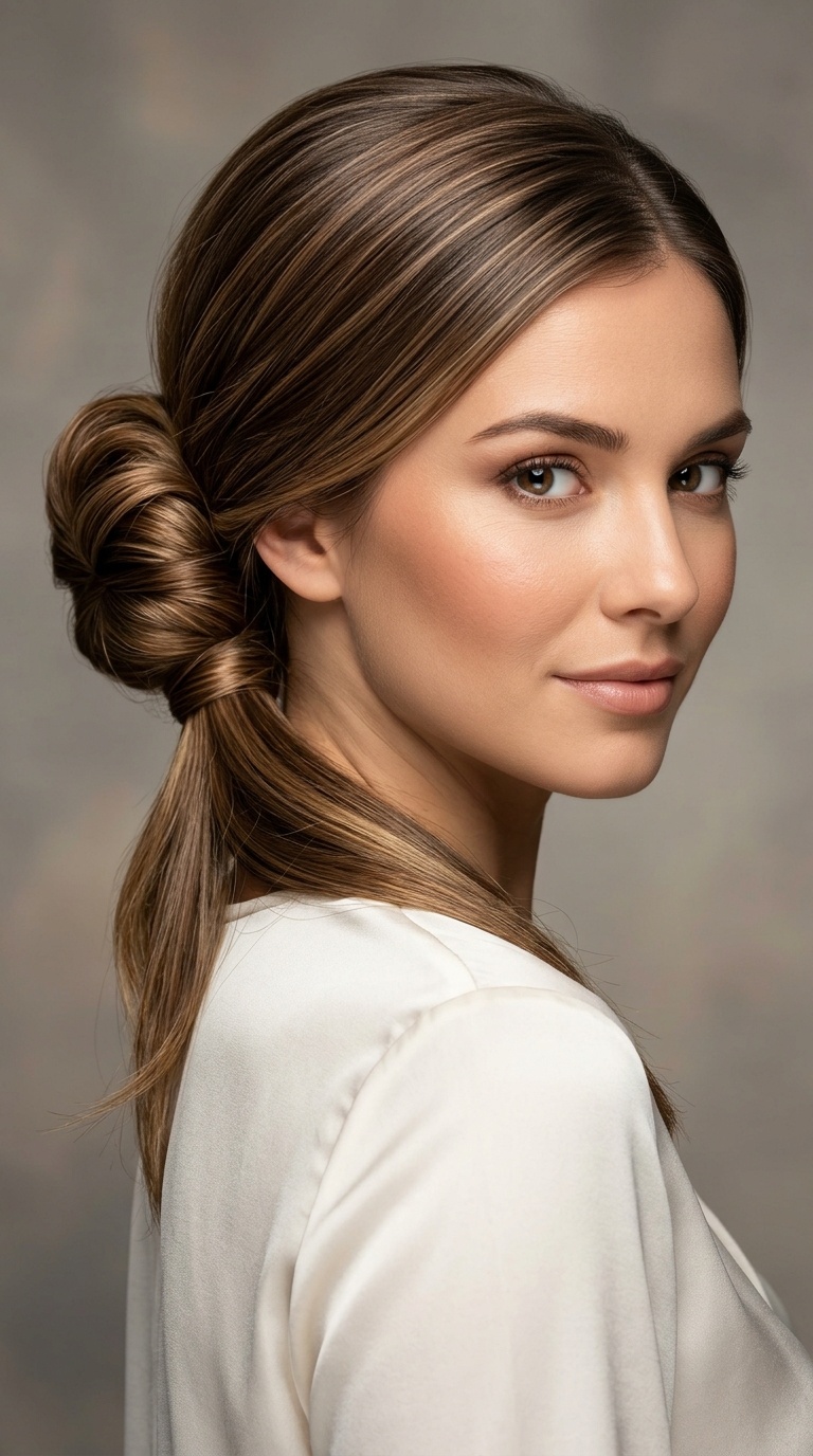 The Wrapped Low Ponytail Bun