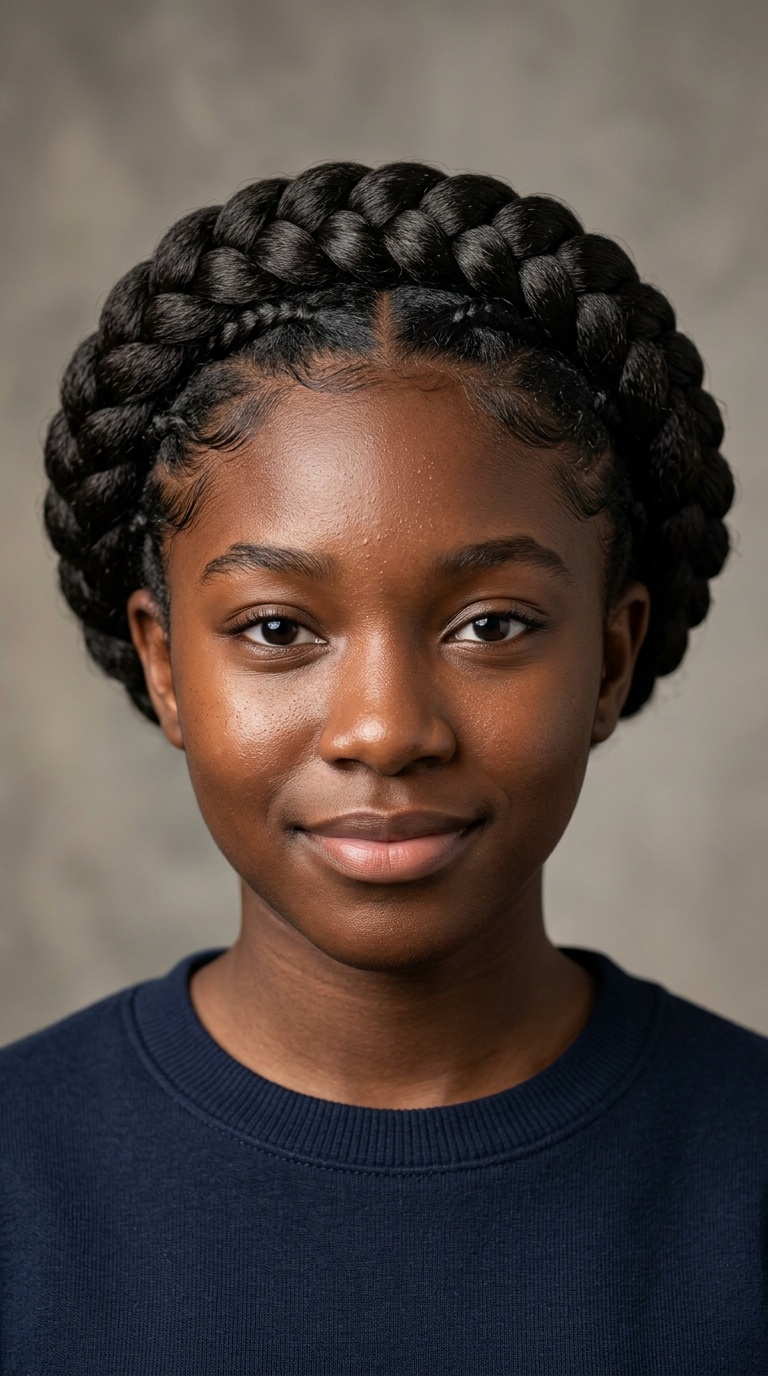 Three-Strand Chunky Crown Braid