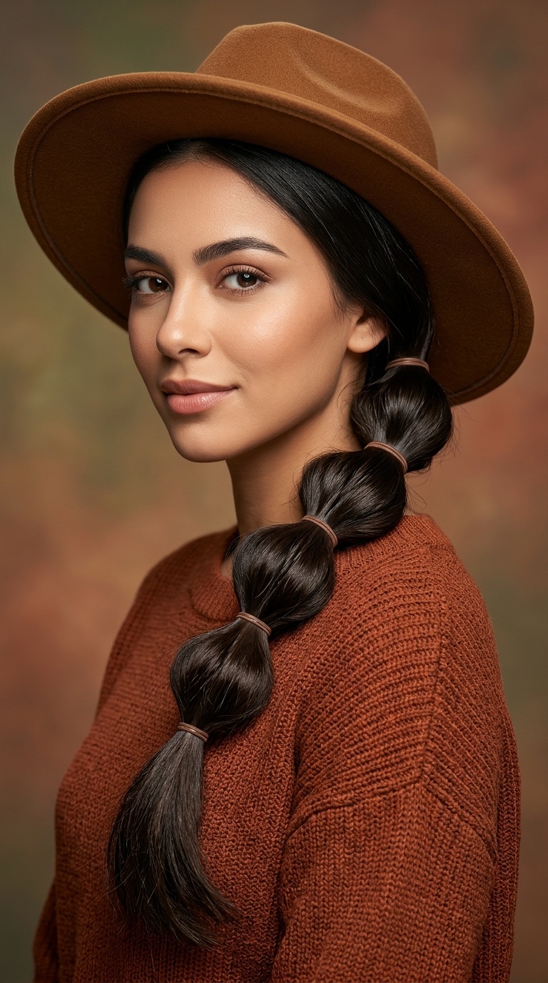 Tiered Bubble Ponytail