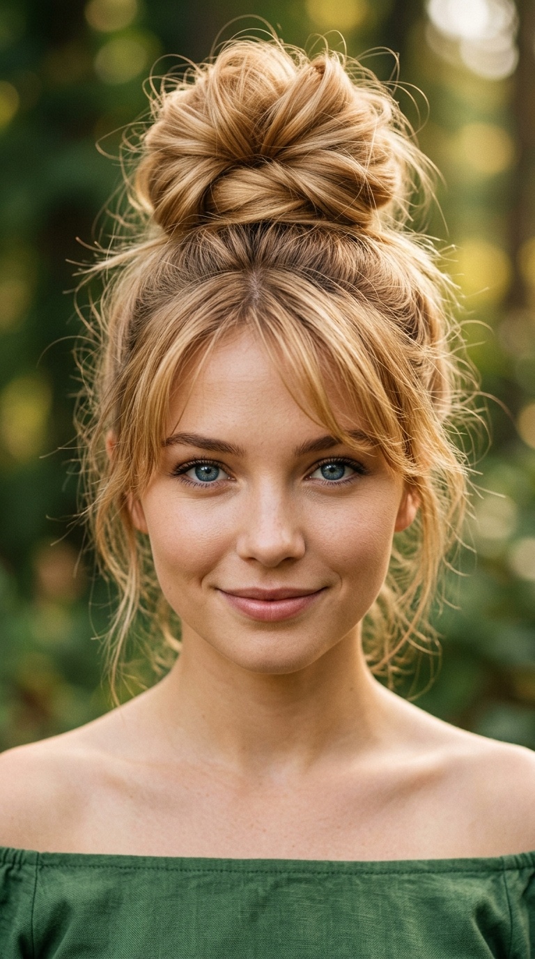Tinker Bell’s Messy Top Knot