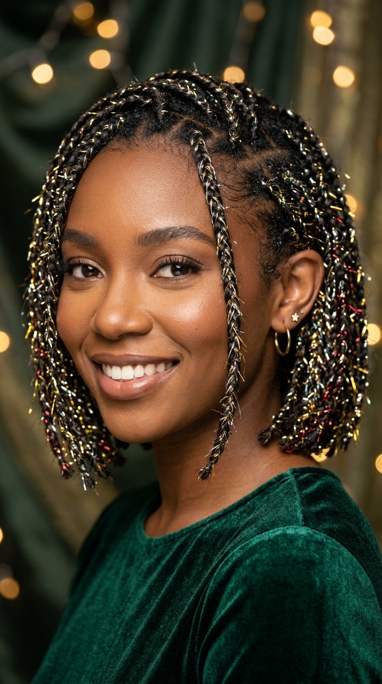 Tinsel-Infused Braids