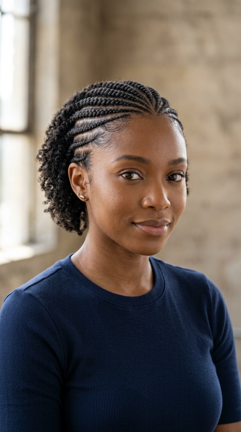 Tiny Front Cornrows