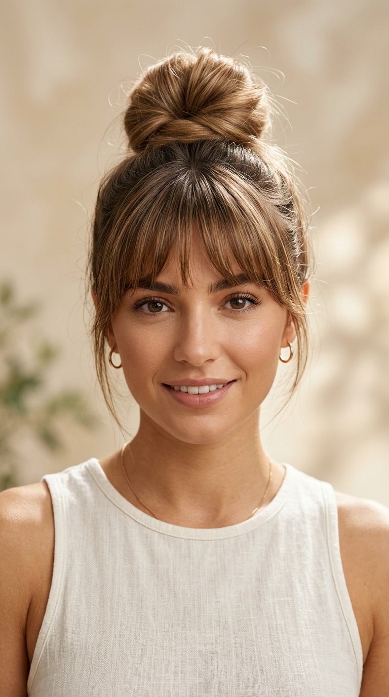 Top Knot with Bangs