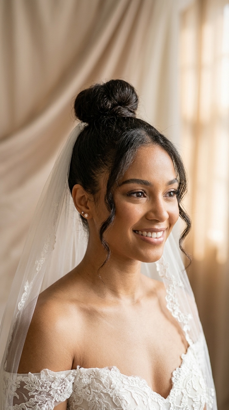 Top Knot with Tendrils