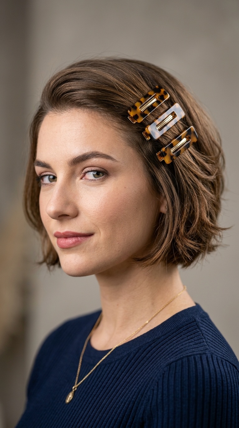 Tortoiseshell Rectangle Clips