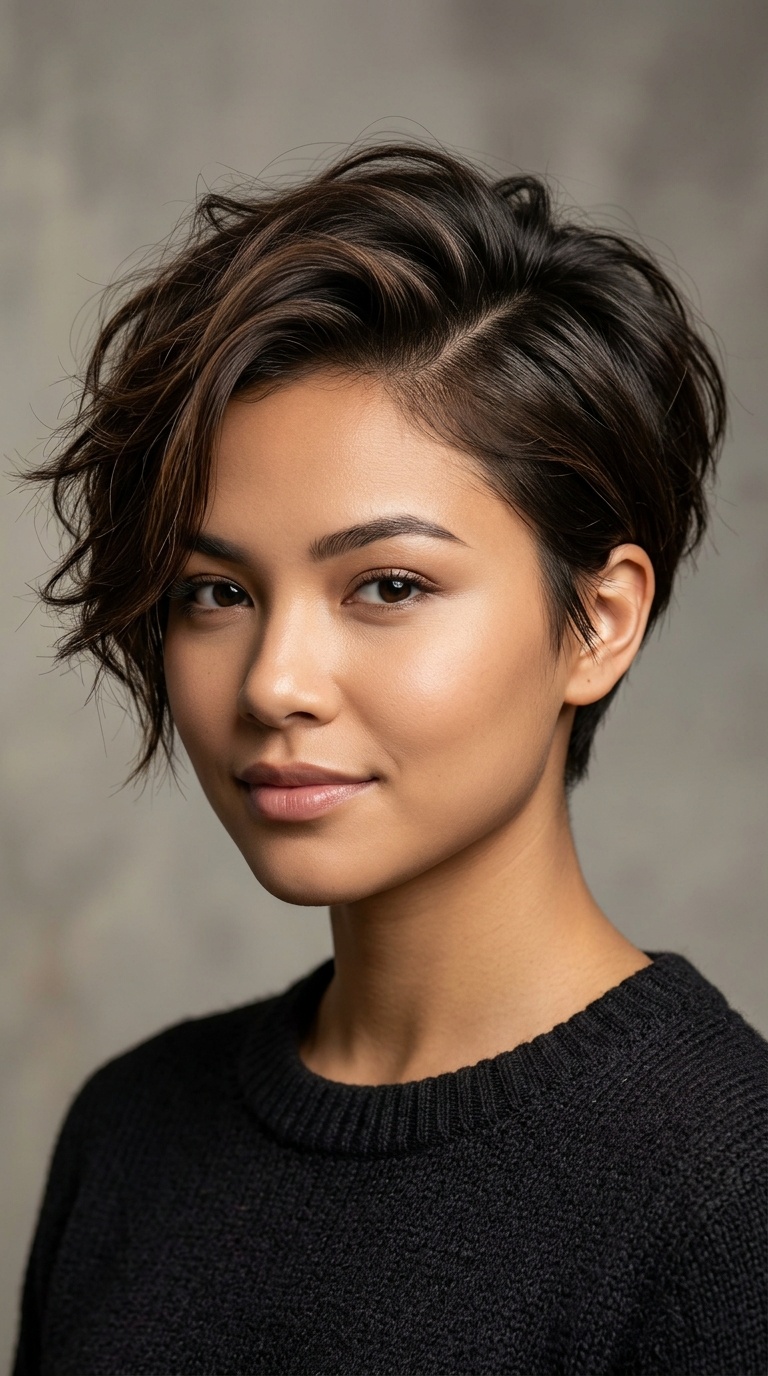 Touseled Asymmetric Pixie