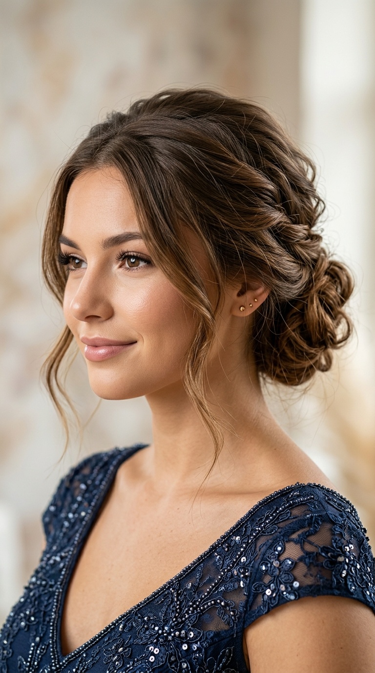 Tousled Messy Low Bun