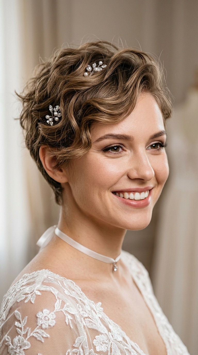 Tousled Pixie with Finger Waves