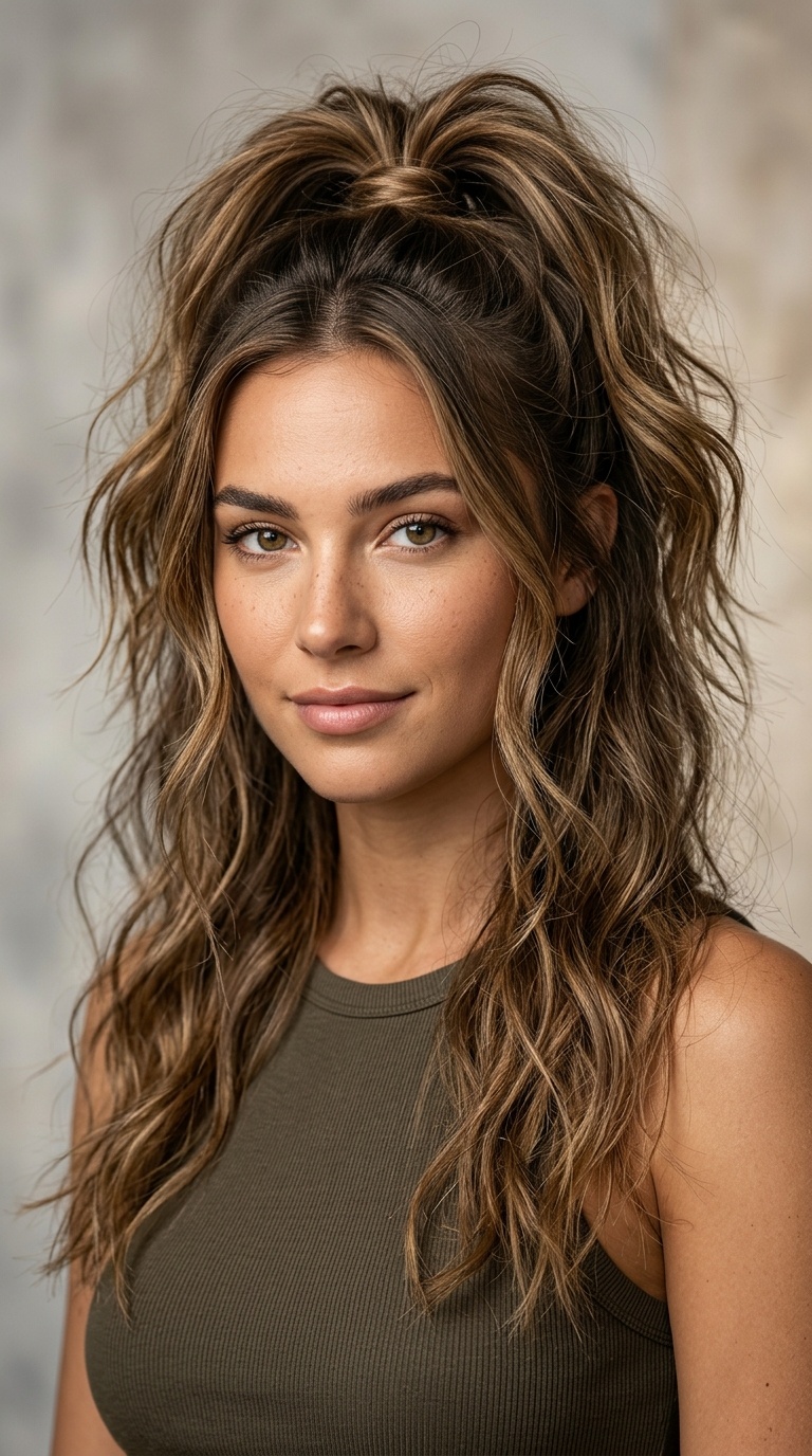 Tousled Shaggy Ponytail