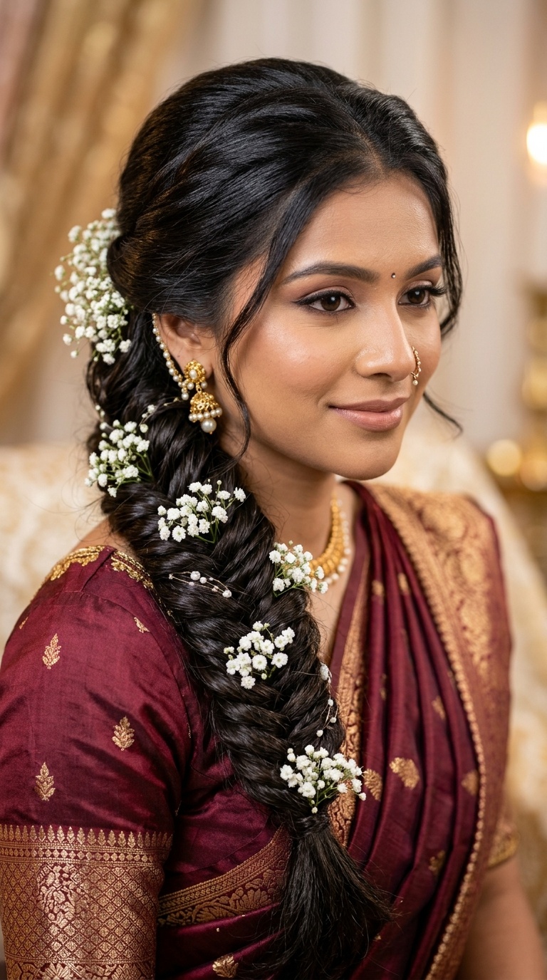 Traditional Fishtail with Baby’s Breath