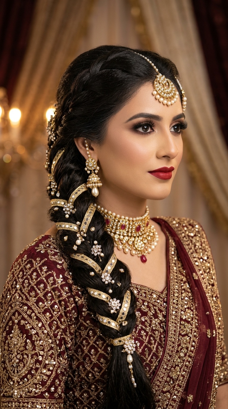 Traditional Gota-Patti Braid