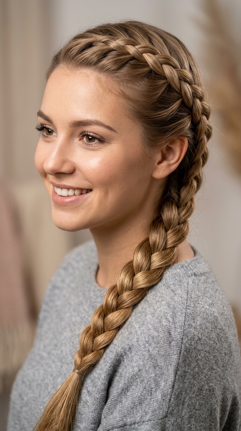 Traditional Single French Braid