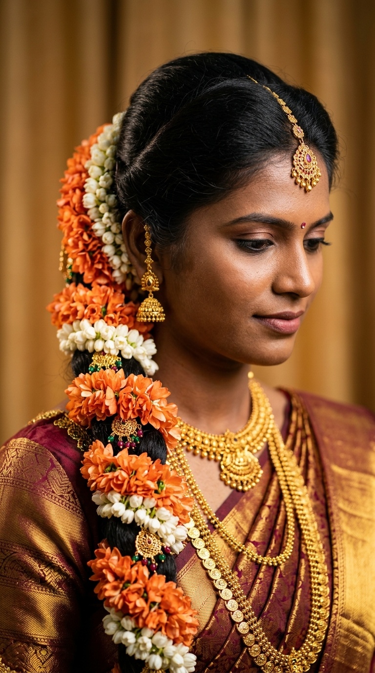 Traditional South Indian Poola Jada