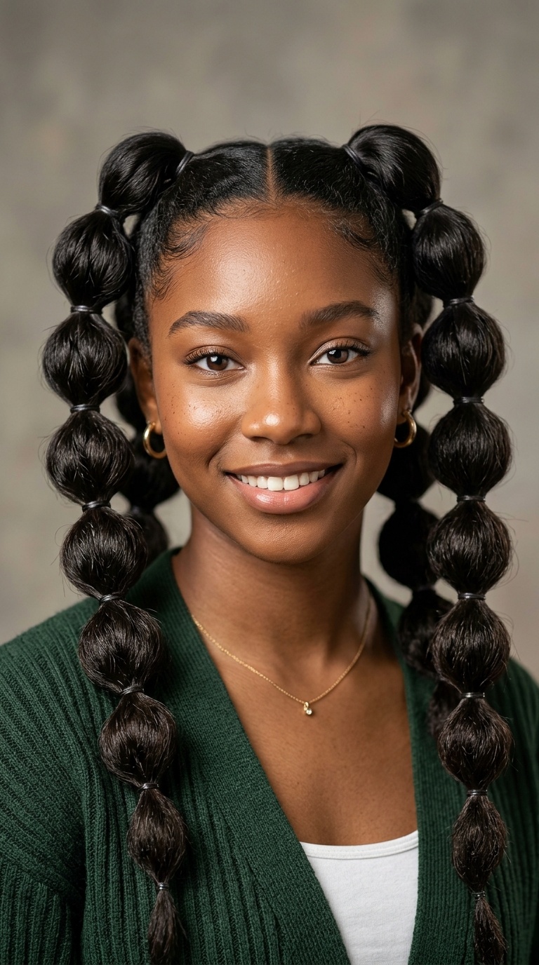 Trendy Bubble Braids