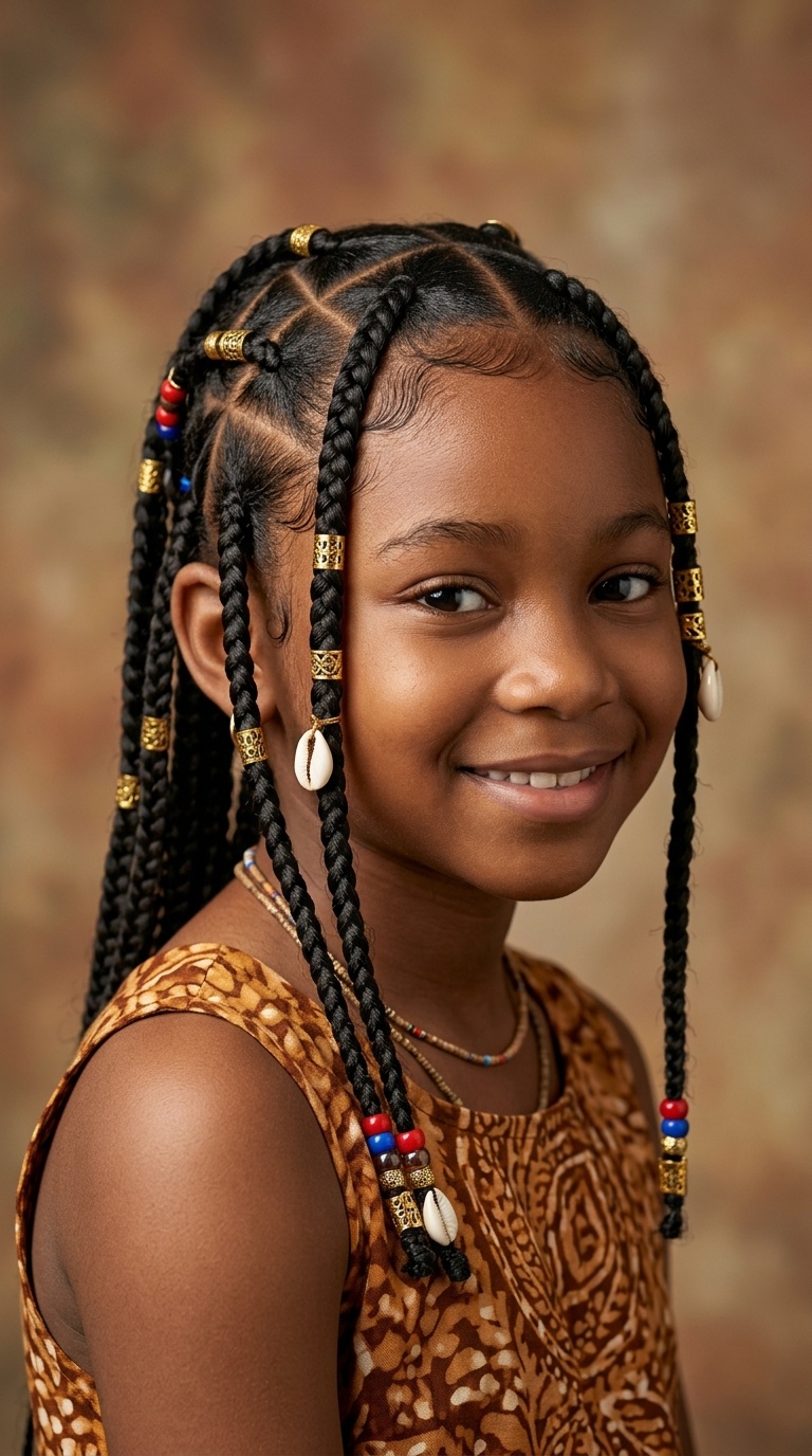 Triangle Parted Fulani with Cuffs