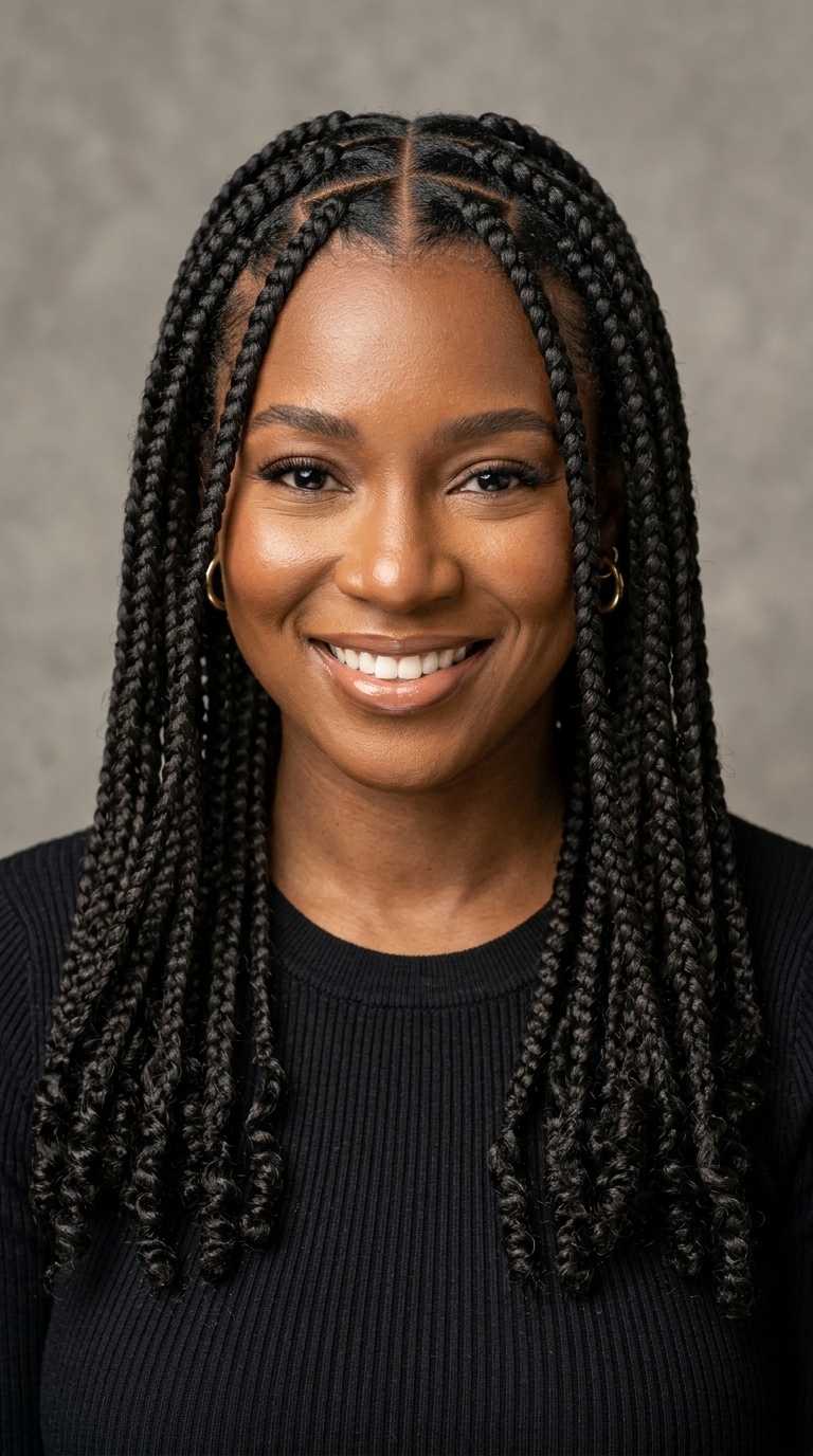 Triangle-Parted Medium Braids