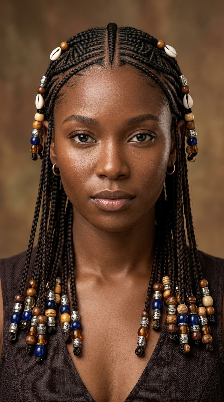 Tribal Fulani Braids with Beads