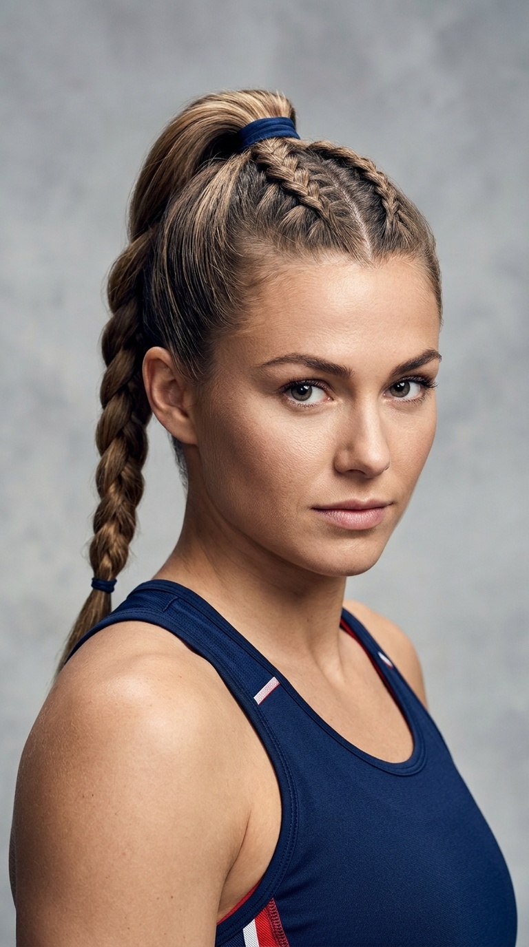 Triple Braid Ponytail