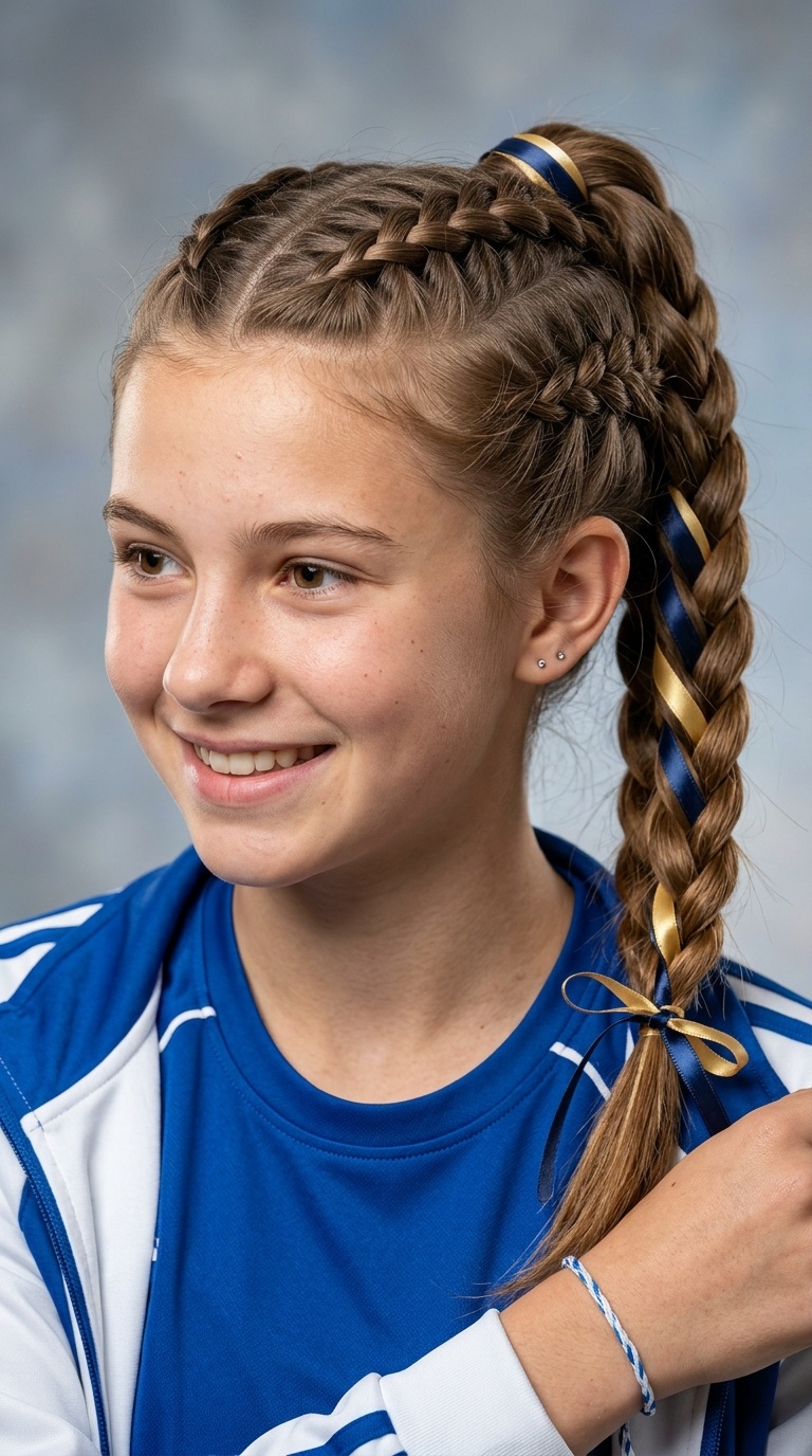 Triple Braid Ponytail