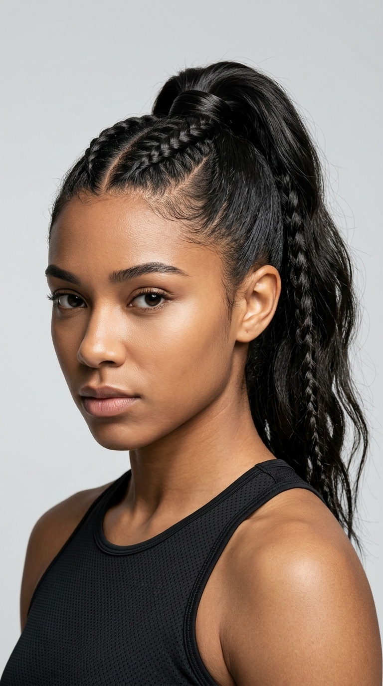 Triple Braided High Pony