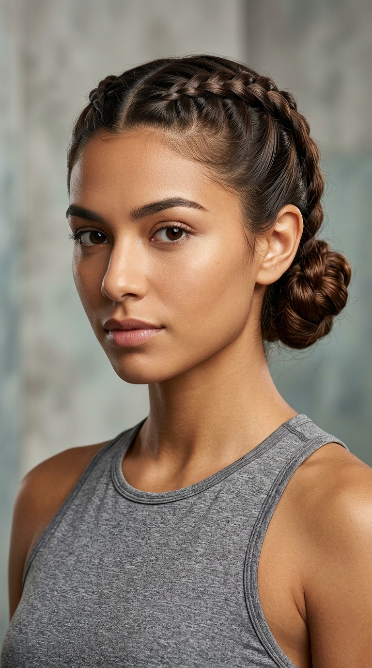Triple Braided Low Bun