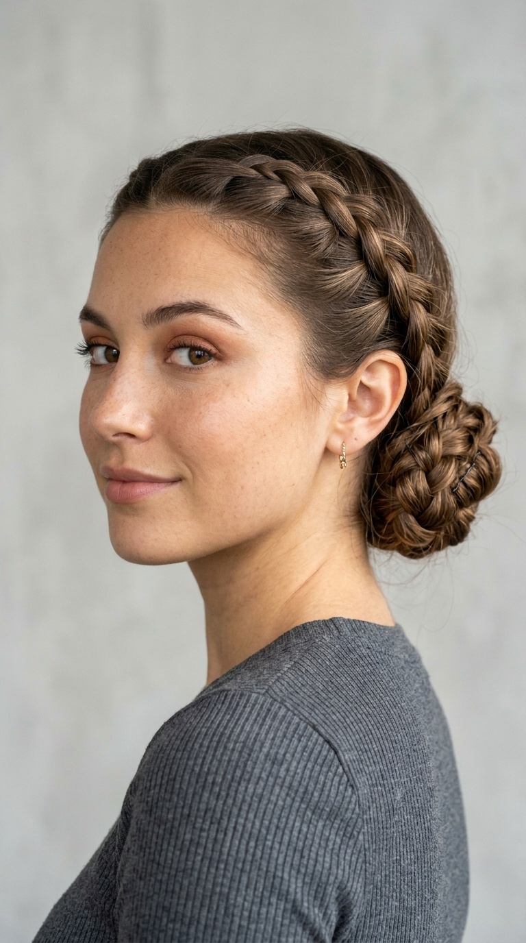 Triple Braided Low Bun