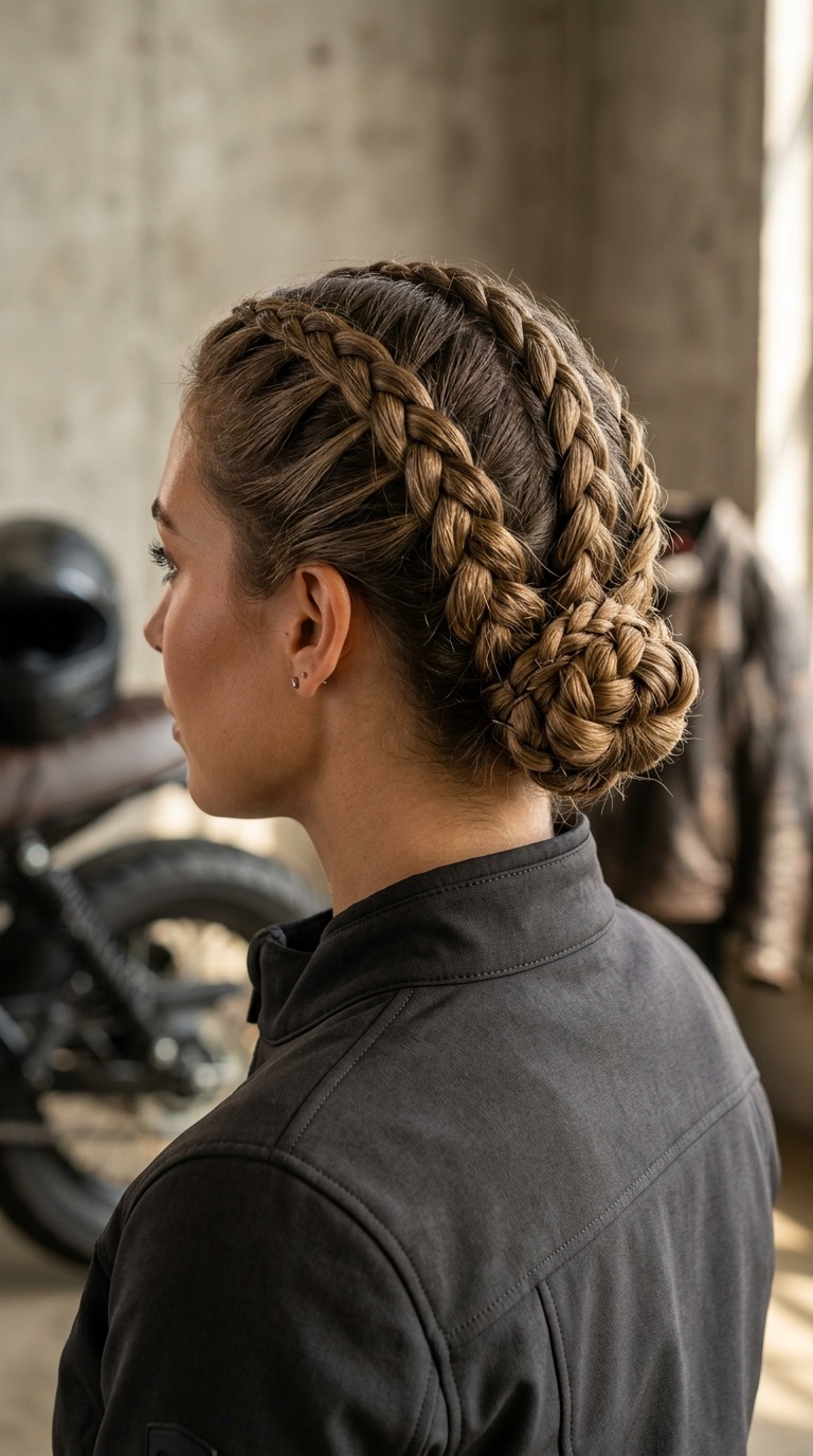 Triple Braided Low Bun