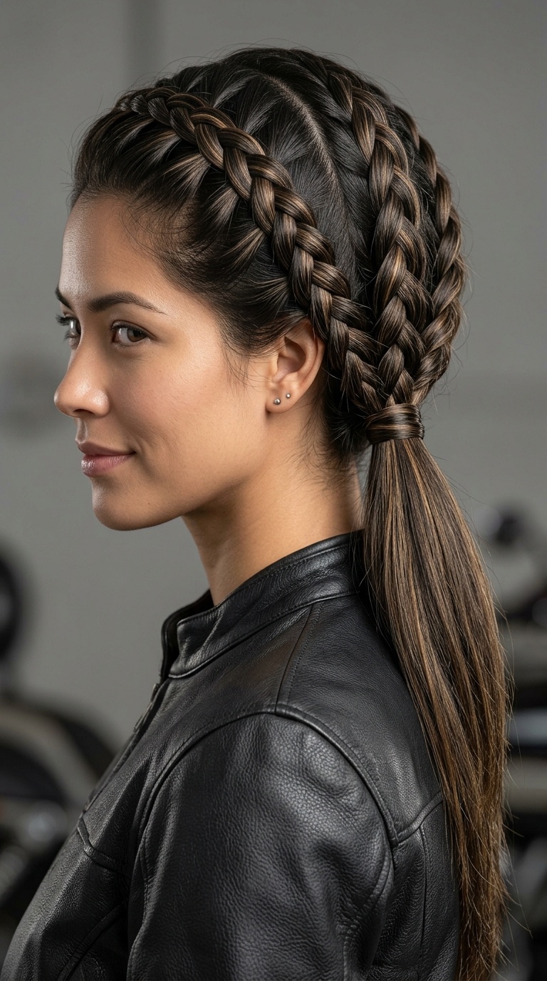 Triple Braided Low Pony