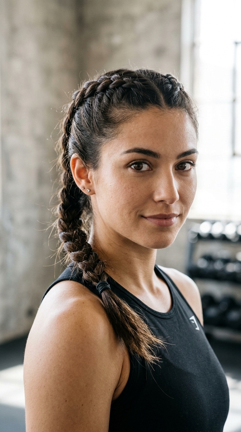Triple Braided Ponytail