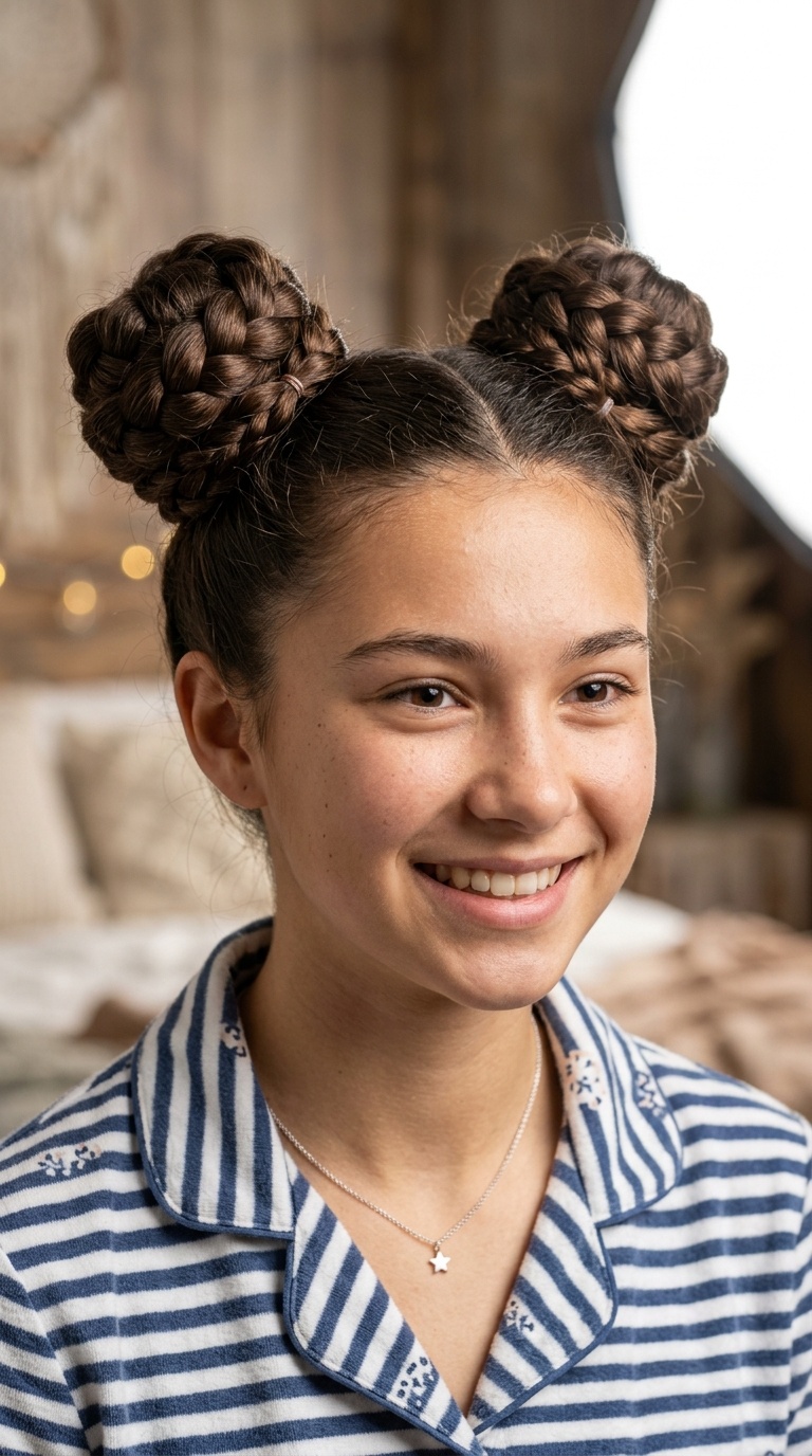 Triple Braided Space Buns