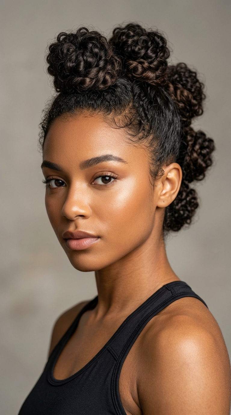Triple Bun Mohawk