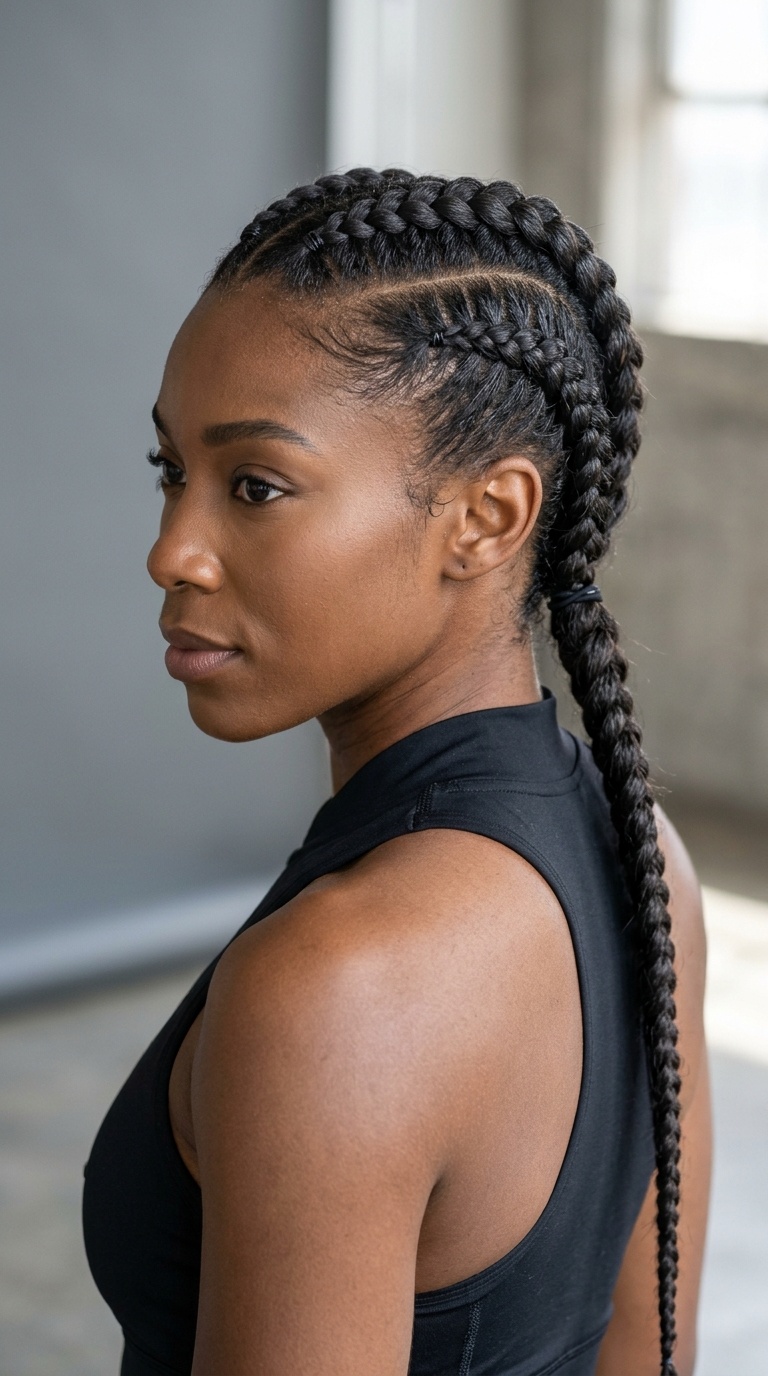 Triple Dutch Braid Mohawk