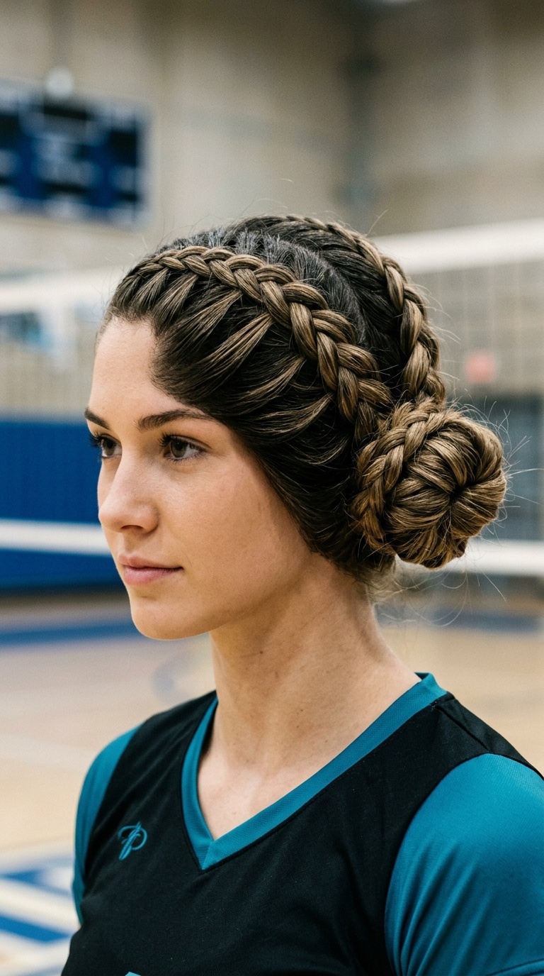 Triple French Braid Bun