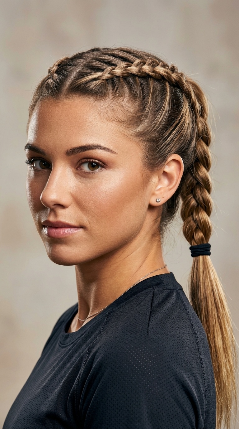 Triple French Braid Ponytail