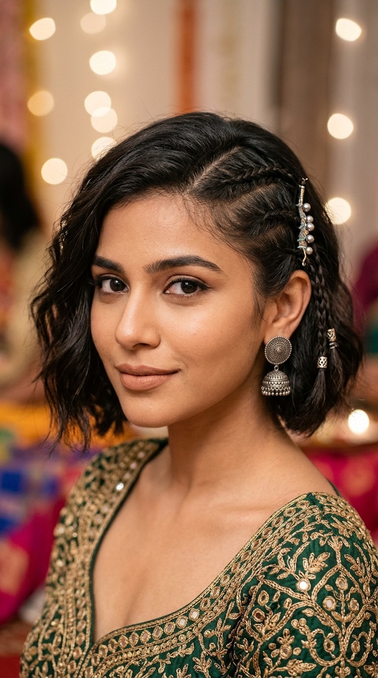 Triple Micro-Braid Parting