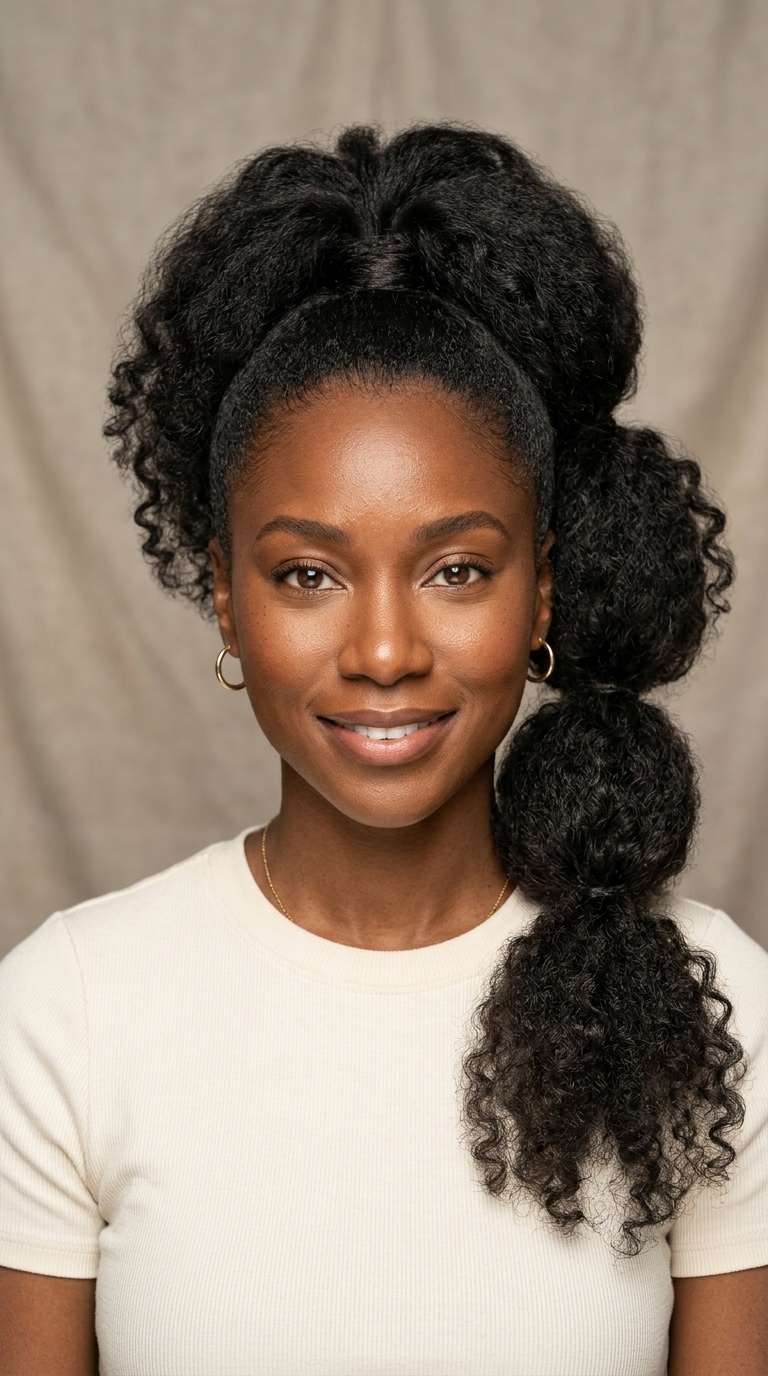 Triple Ponytail Tiered Look