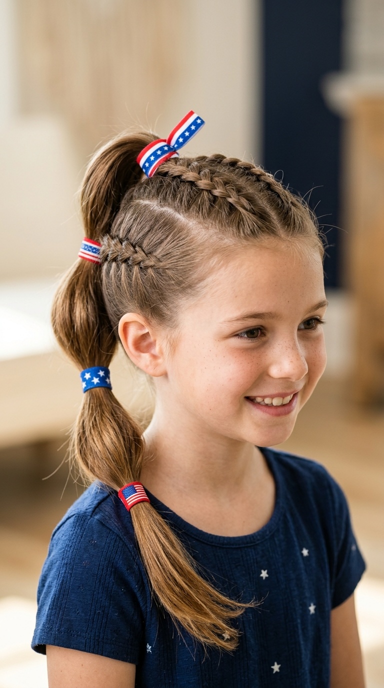 Triple Stacked Ponytails