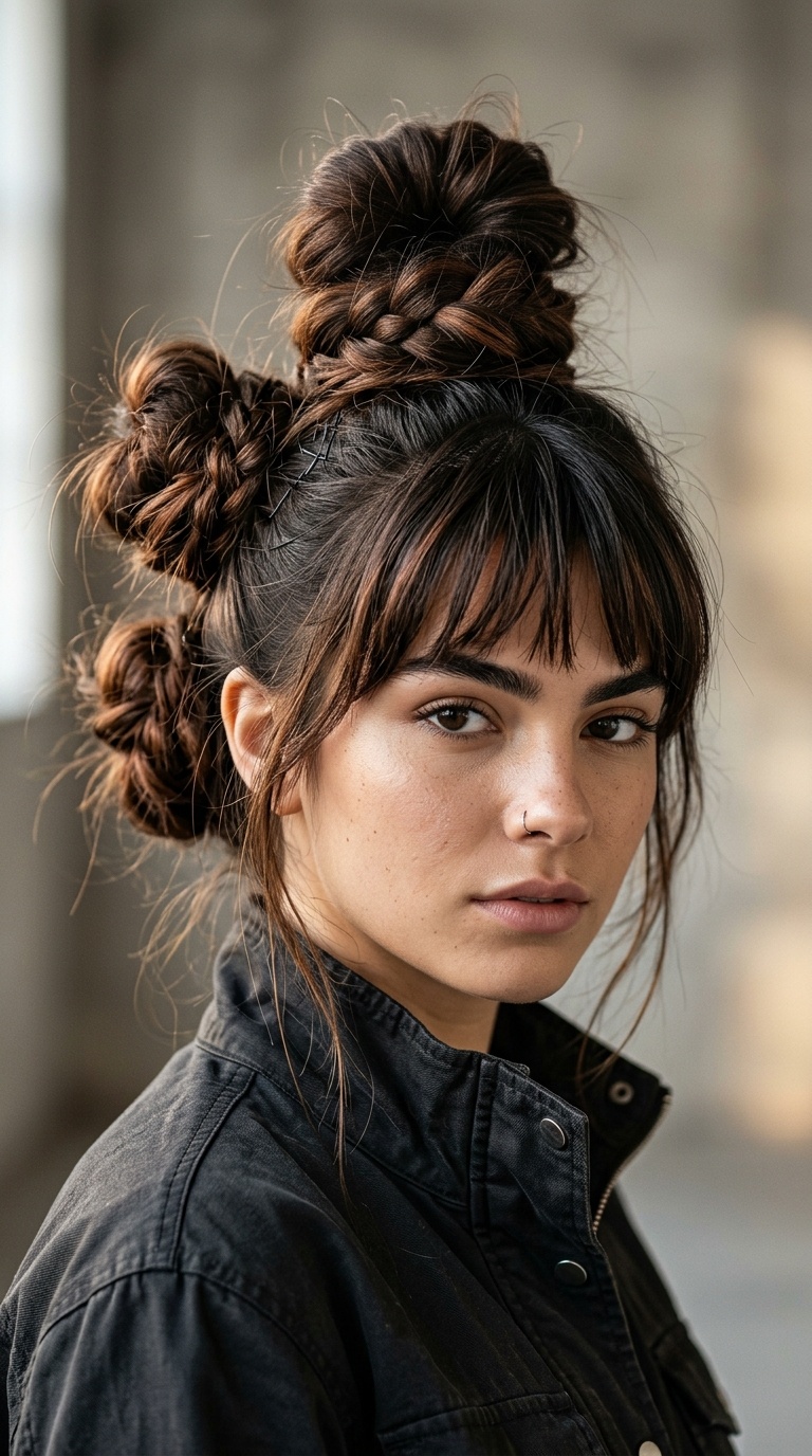 Triple-Stacked Space Buns