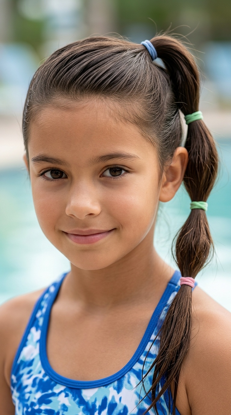 Triple Tied Ponytail