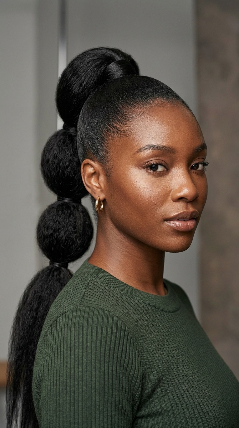 Triple-Tiered Sleek Ponytail