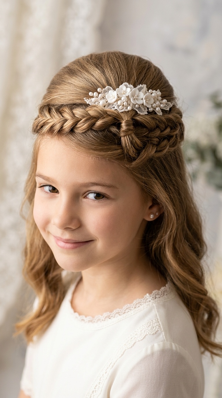 Triple-Twist Half-Up Style