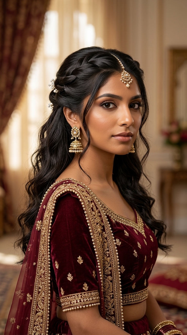 Triple-Twist Half-Updo for Barat