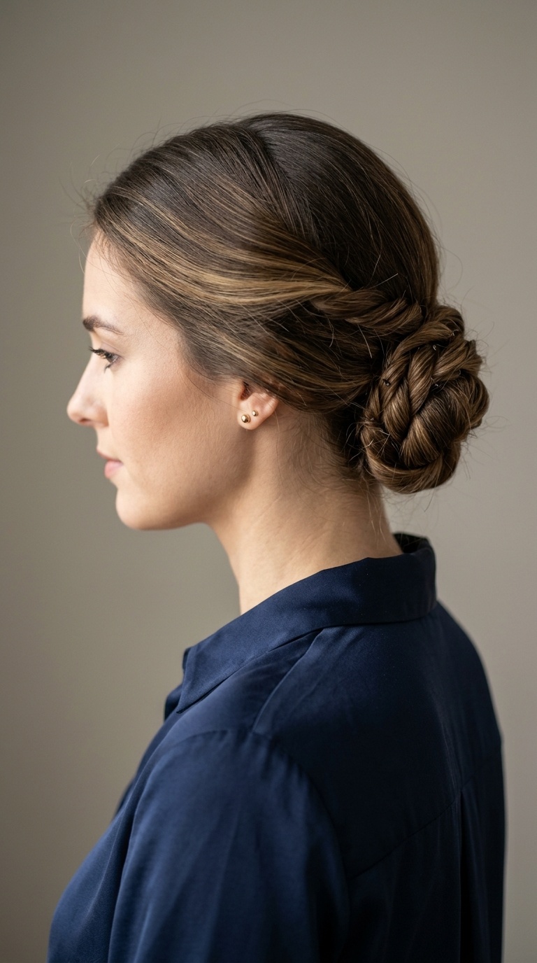 Triple-Twist Low Bun