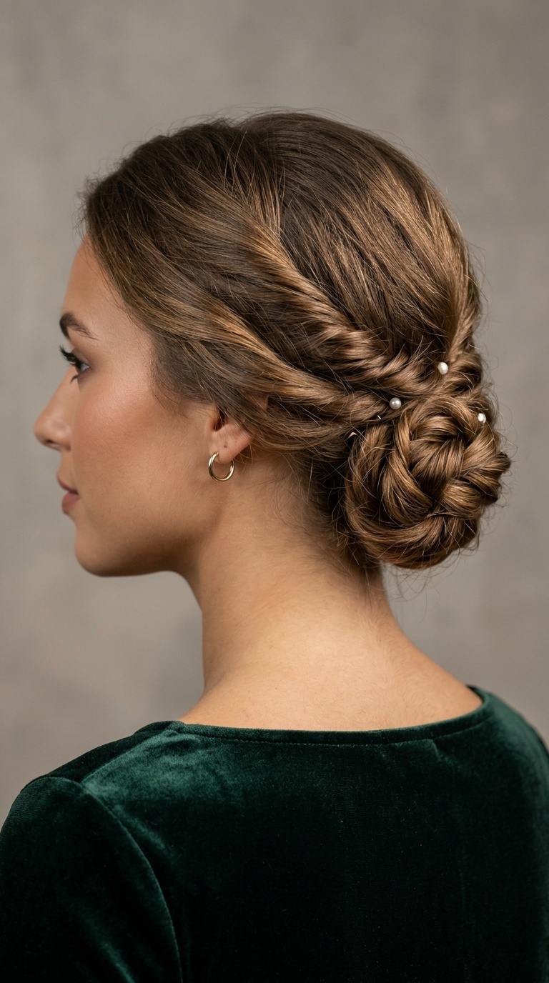 Triple Twisted Low Bun